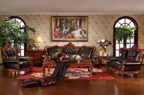 欧式红木家具效果图 欧式红木家具尽显