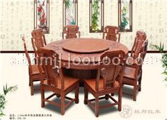东阳杜邦红木家具厂家直销非洲花梨木古典家具精品餐厅用品1.38米圆餐桌