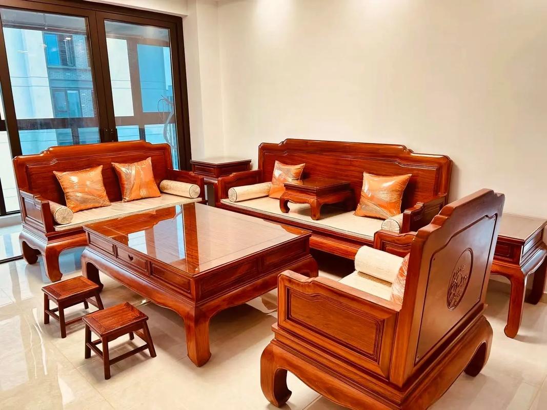 大平层,配上大果紫檀家具,增光添彩#精品红木 #红木家具客厅